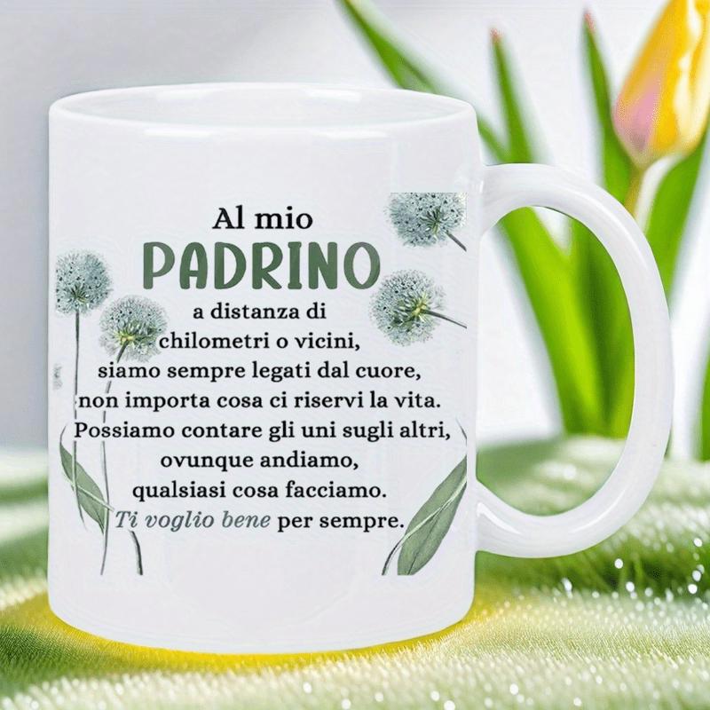 Tailorly White Ceramic 11 oz Mug - Delicate Seeds Blowing From Dandelions In A Soft Green Field Dandelion