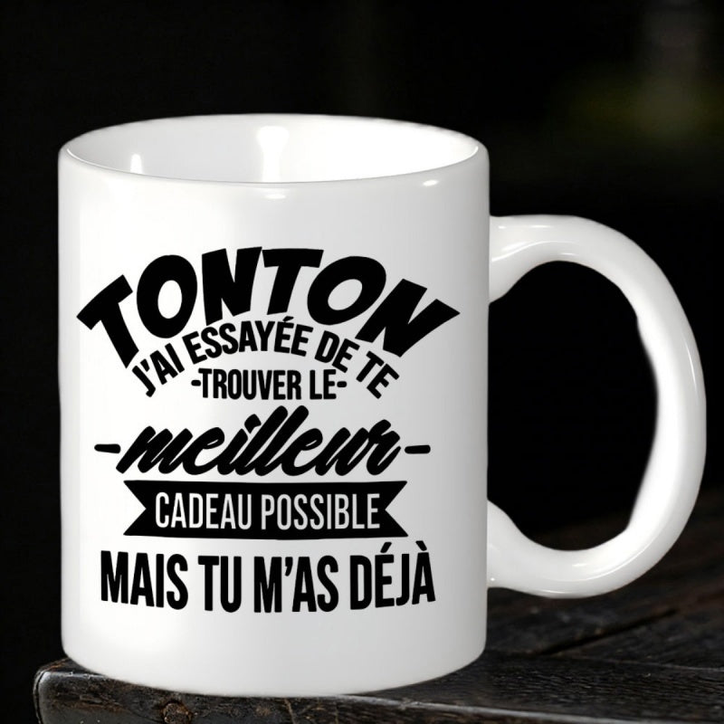 Tailorly White Ceramic 11 oz Mug - Minimalist Featuring Bold Decorative Script Typography Mug