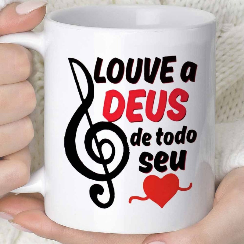 Tailorly White Ceramic 11 oz Mug - Elegant Black Musical Symbol With Red Heart Accents Artistic Harmony Treble Clef