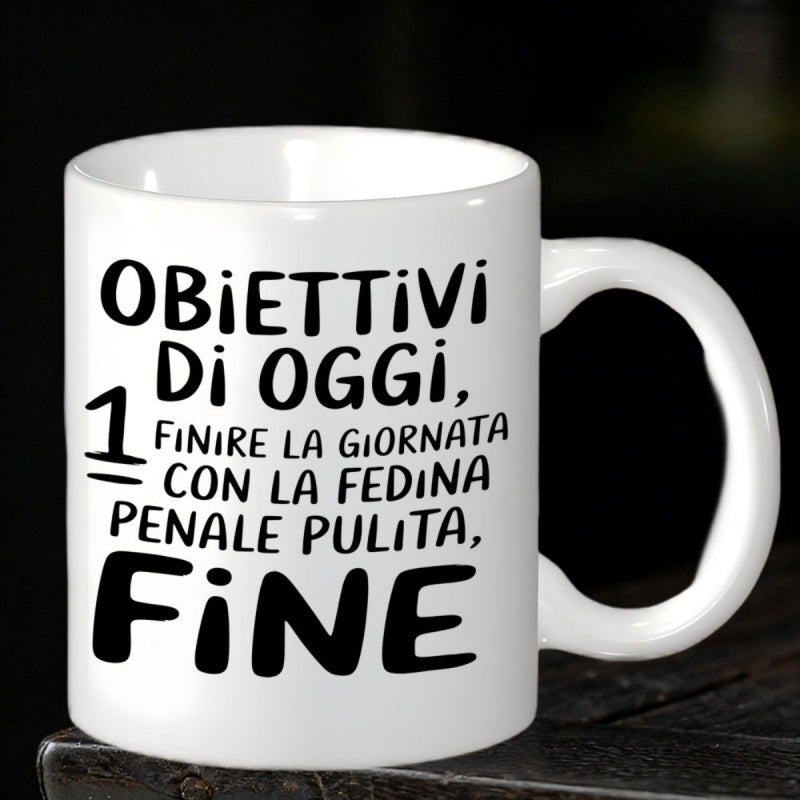 Tailorly White Ceramic 11 oz Mug - Simple White Ceramic Cup With Bold Black Handwritten Style Quote Text Mug