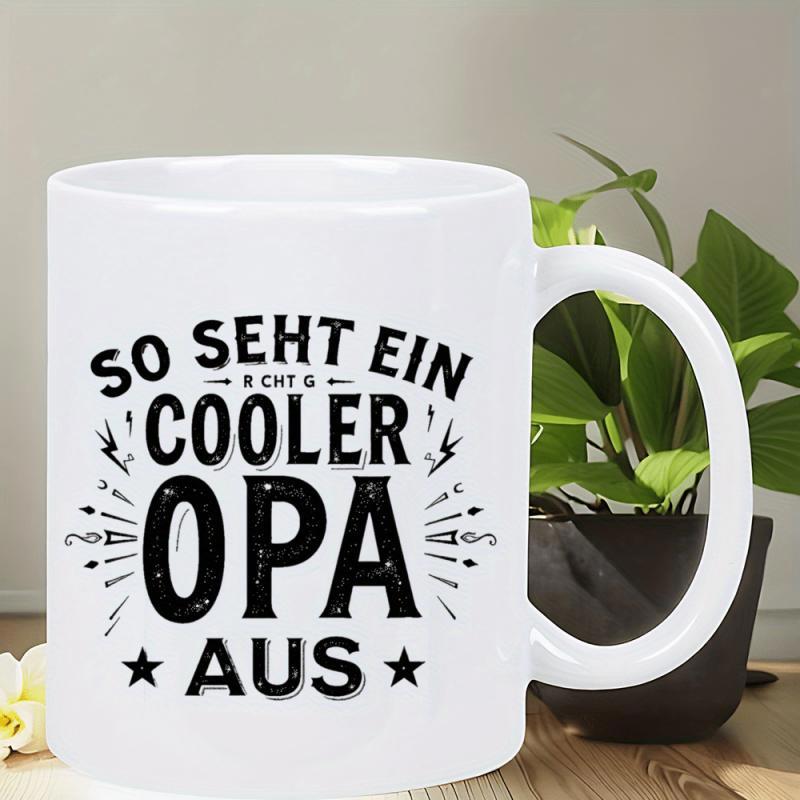 Tailorly White Ceramic 11 oz Mug - Elegant Displaying Stylized Black Lettering With Decorative Elements Mug