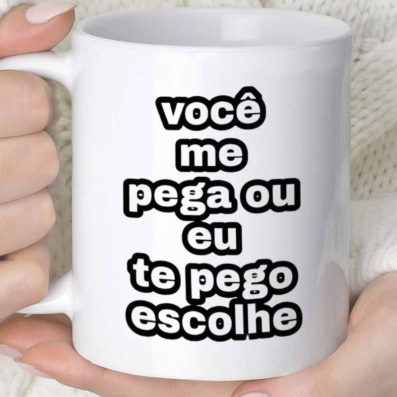 Tailorly White Ceramic 11 oz Mug - Minimalist White Ceramic Vessel With Bold Centered Portuguese Quote Text Mug