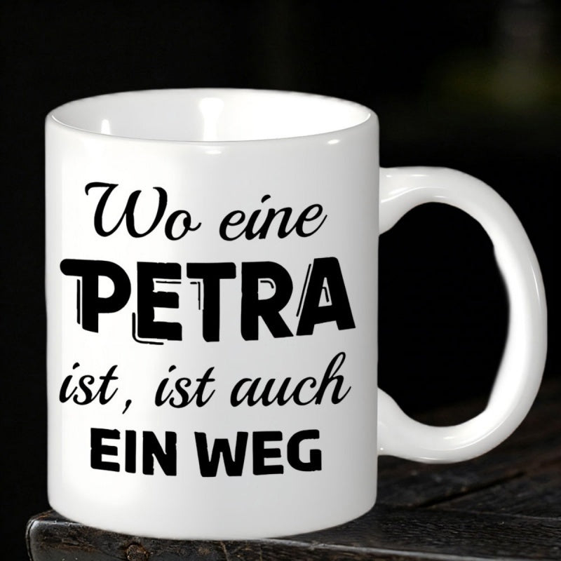 Tailorly White Ceramic 11 oz Mug - Minimalist With Bold Black Artistic Quote Typography Mug