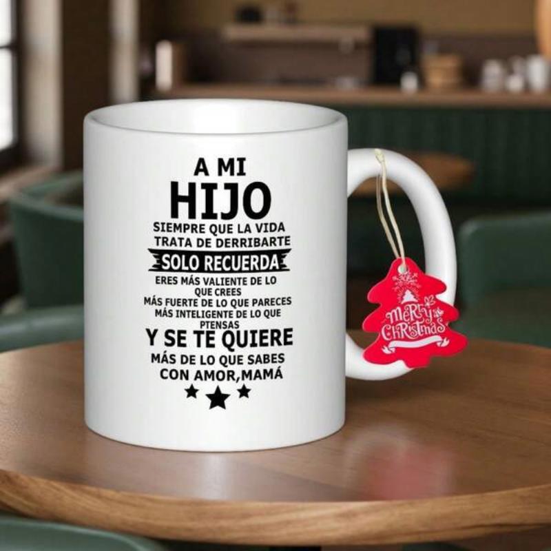 Tailorly White Ceramic 11 oz Mug - Clean White Surface Featuring Bold Black Text Surrounded By Small Stars Mug