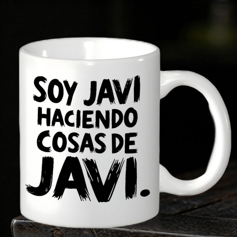 Tailorly White Ceramic 11 oz Mug - Minimalist White Ceramic Kitchenware Featuring Bold Black Lettering And Handle Mug