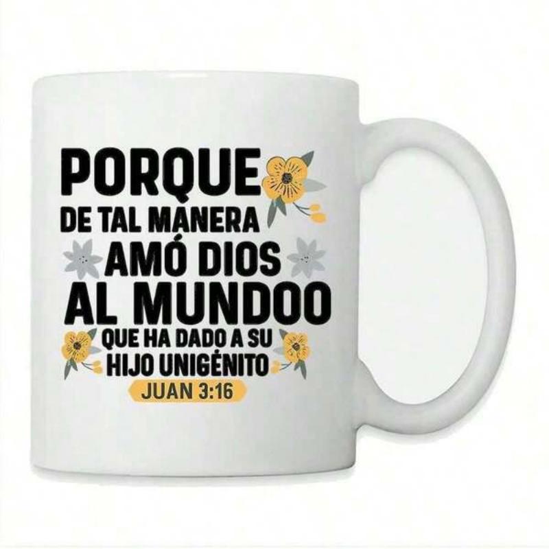 Tailorly White Ceramic 11 oz Mug - Elegant Small Yellow And Grey Blossoms Scattered Neatly In Centered Pattern Flower