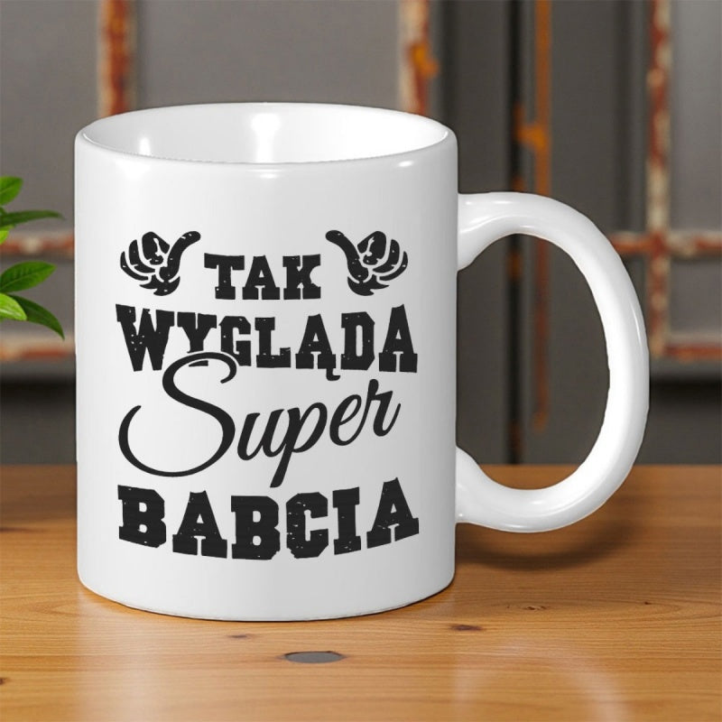Tailorly White Ceramic 11 oz Mug - Minimalist White Ceramic With Bold Black Typography And Hand Gestures Under Soft Light Mug