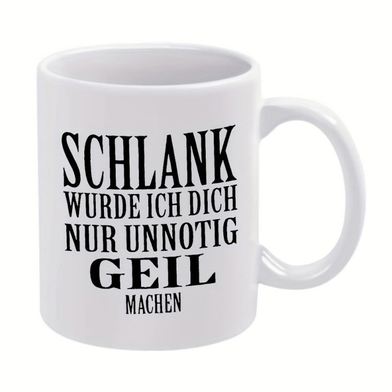 Tailorly White Ceramic 11 oz Mug - Minimalist Ceramic Drinking Vessel Featuring Bold Black Typography On Smooth Surface Mug