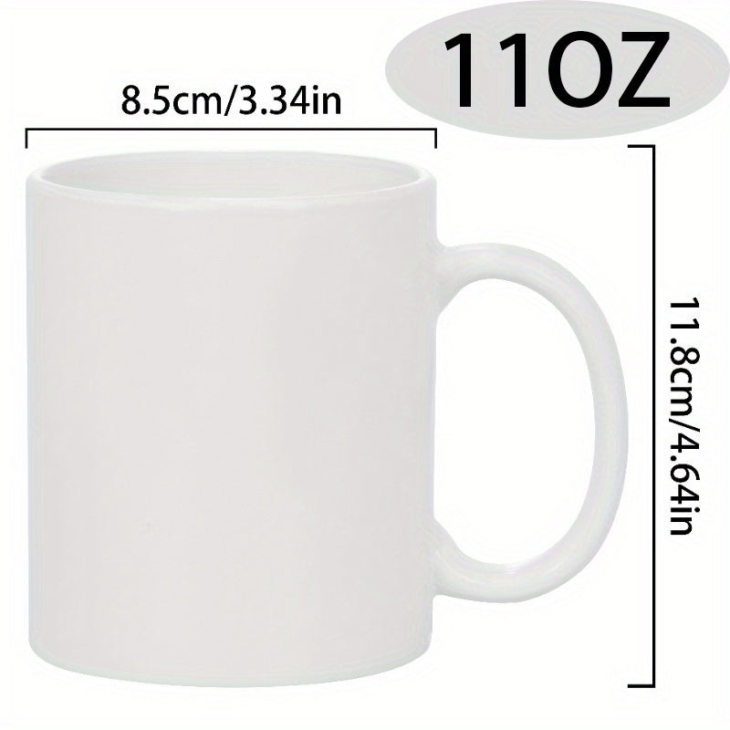 Tailorly White Ceramic 11 oz Mug - 11OZ Minimalist White Ceramic Kitchenware With Smooth Surface Classic Handle Mug