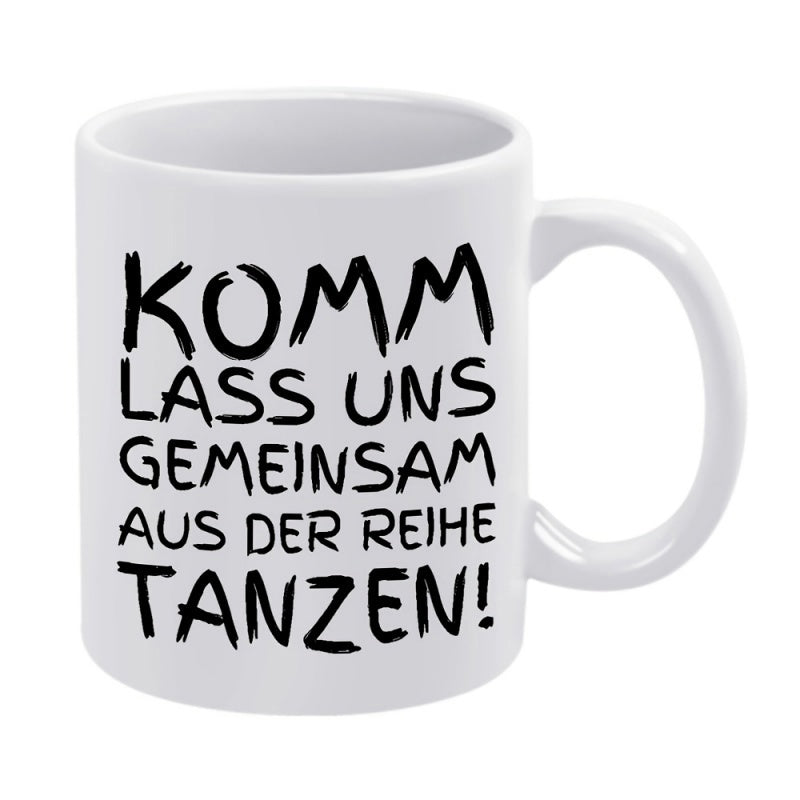 Tailorly White Ceramic 11 oz Mug - Minimalist White Ceramic Vessel Displaying Artistic Bold Hand Written Scripted Typographic Style Mug