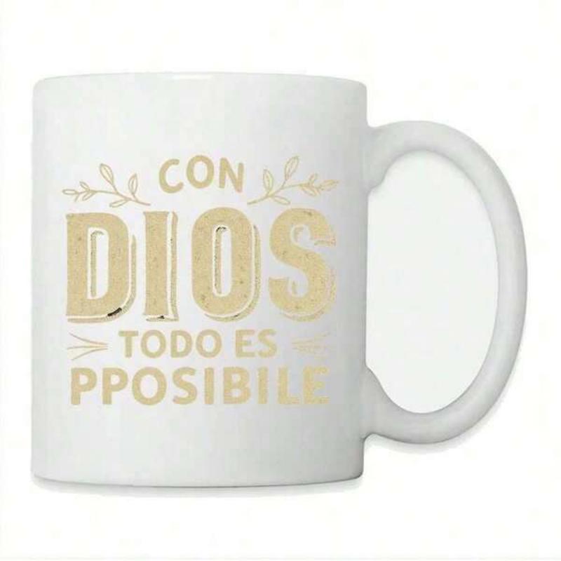Tailorly White Ceramic 11 oz Mug - Golden Elegant Script Surrounded By Delicate Leaves And Botanical Accents Quote