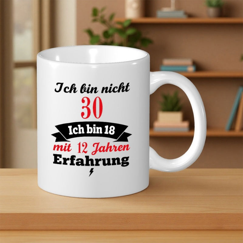 Tailorly White Ceramic 11 oz Mug - Sleek Minimalist Ceramic Finish With Stylized Text Elements And Classic Banner Mug
