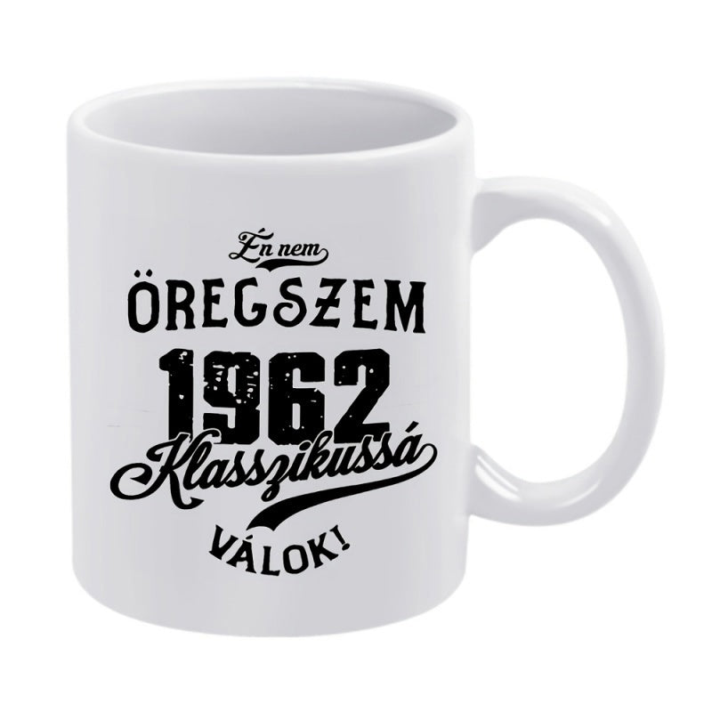 Tailorly White Ceramic 11 oz Mug - Vintage Distressed Black Text Printed On Simple
