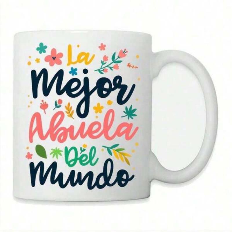 Tailorly White Ceramic 11 oz Mug - Hand Painted Style Floral Patterns Among Vibrant Petals And Greenery Foliage Mug