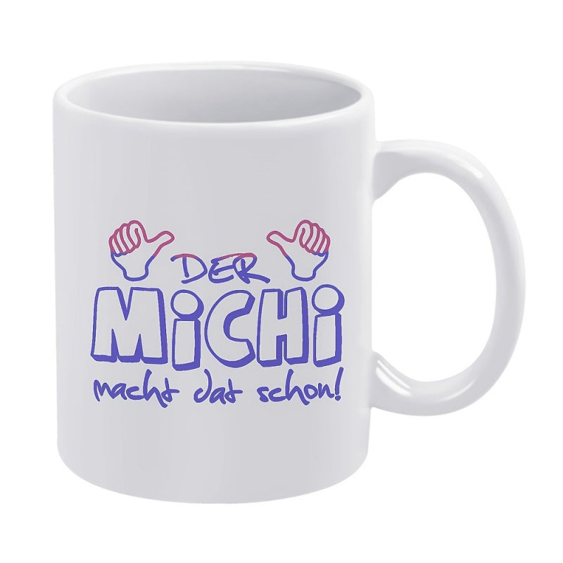 Tailorly White Ceramic 11 oz Mug - Minimalist Line Art Hand Gestures With Bold Comic Style Text Mug