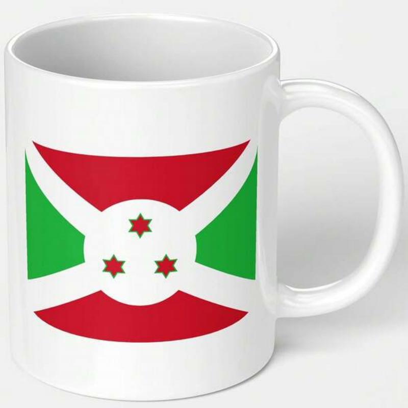 Tailorly White Ceramic 11 oz Mug - Vibrant National Colors Symbolizing Peace Unity And Progress Patriotic Burundi Flag
