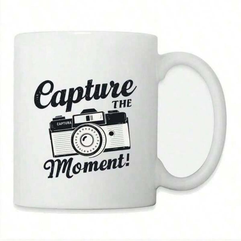 Tailorly White Ceramic 11 oz Mug - Capture The Moment Vintage Style Camera With Classic Lens And Manual Dials Camera