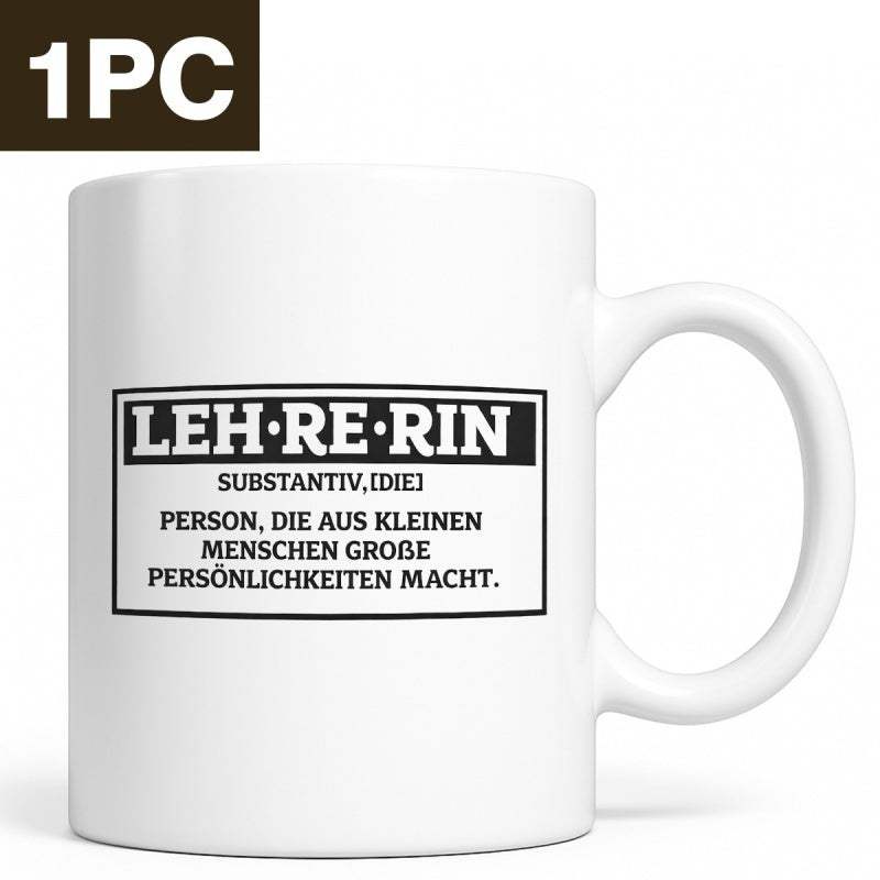 Tailorly White Ceramic 11 oz Mug - Minimalist White Ceramic Vessel Featuring Printed Black Dictionary Definition Layout Mug