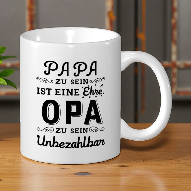 Tailorly White Ceramic 11 oz Mug - Elegant Minimalist Black Typography Quote Featuring Ornate Flourishes Ceramic Mug