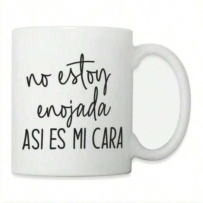 Tailorly White Ceramic 11 oz Mug - Minimalist White Ceramic Vessel Featuring Handwritten Script Text Style Mug