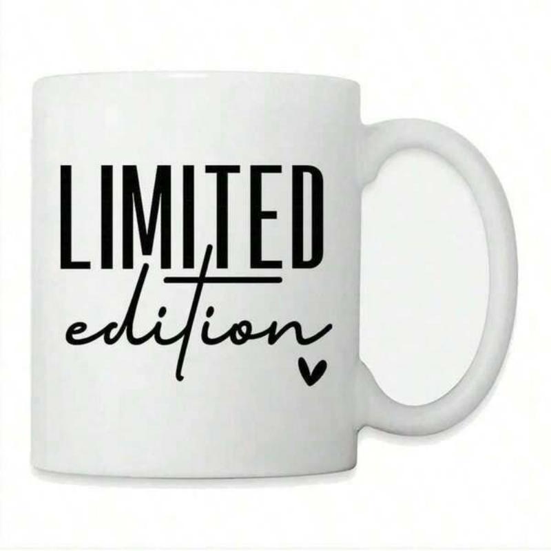 Tailorly White Ceramic 11 oz Mug - Limited Edition Minimalist Black Typography Printed On Smooth Coffee Mug