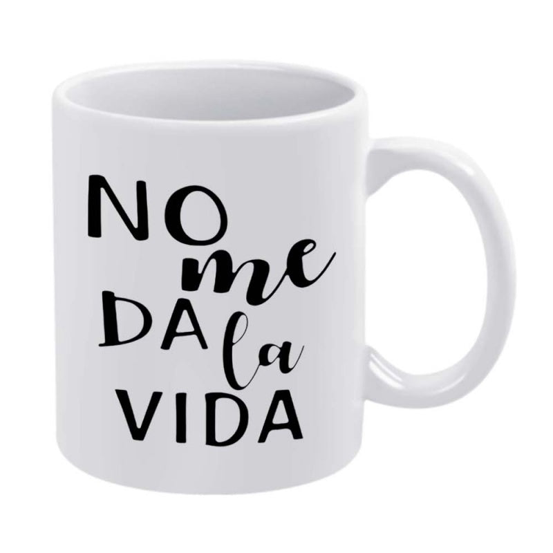 Tailorly White Ceramic 11 oz Mug - Minimalist Ceramic Drinking Vessel With Modern Hand Drawn Typographic Script Mug