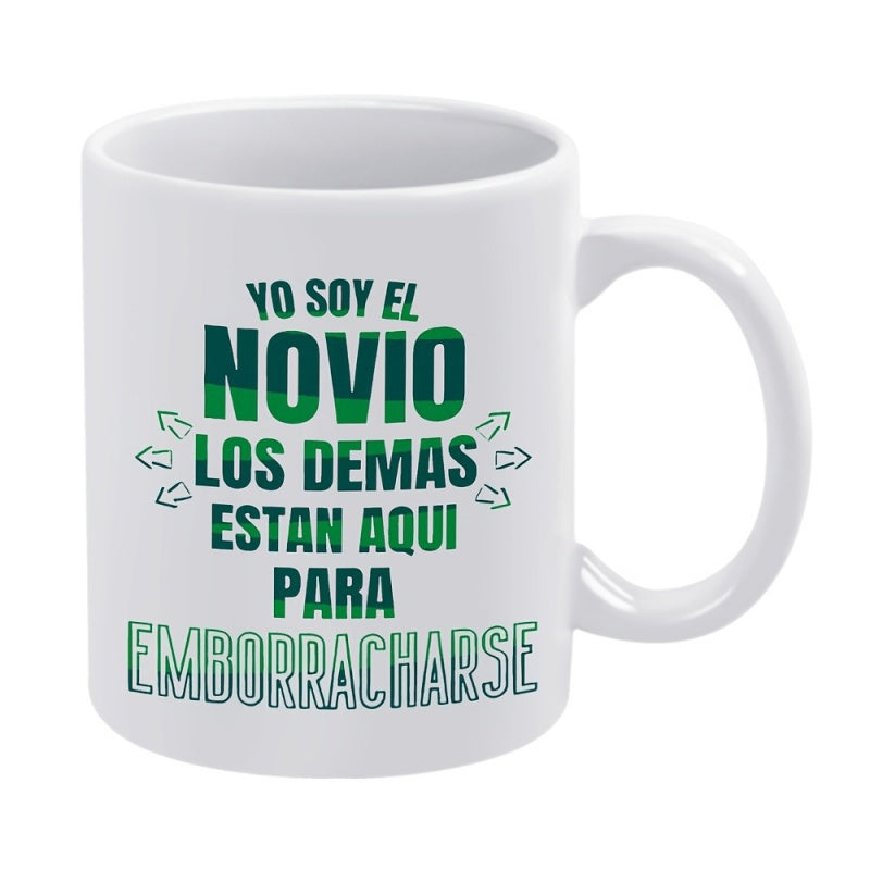 Tailorly White Ceramic 11 oz Mug - Bold Green Typography Surrounded By Minimalist Outlined Small Decorative Arrows Mug