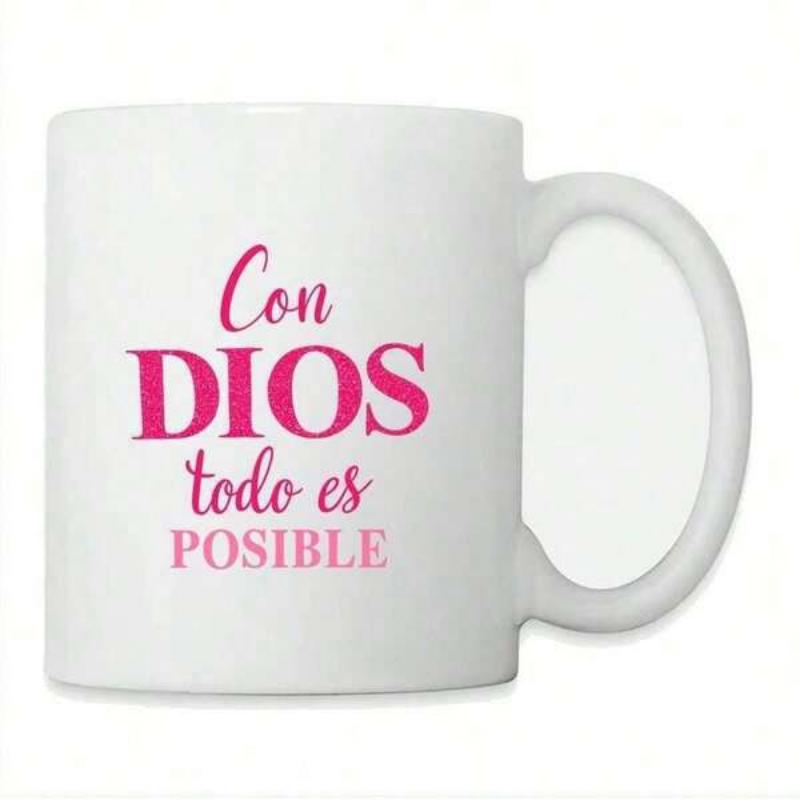 Tailorly White Ceramic 11 oz Mug - Elegant Pink Script And Bold Serif Lettering On Ceramic