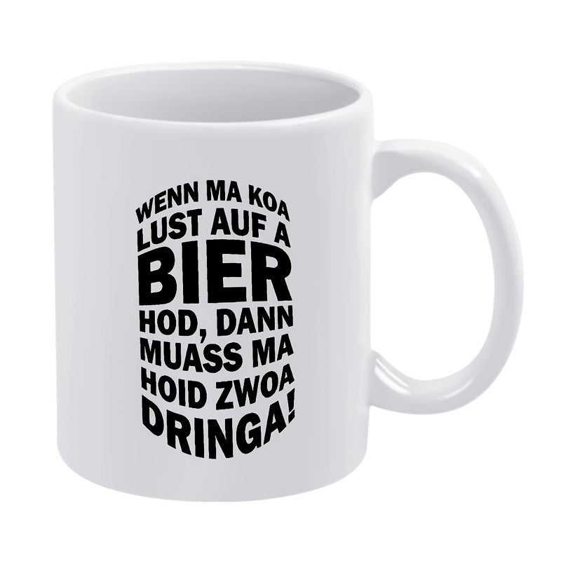 Tailorly White Ceramic 11 oz Mug - Minimalist White Ceramic Vessel With Bold Black Typographic Font Design Mug