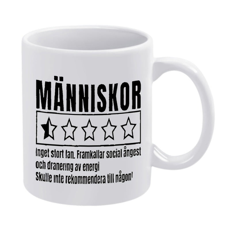 Tailorly White Ceramic 11 oz Mug - Minimalist Star Rating Layout Featured On A Classic