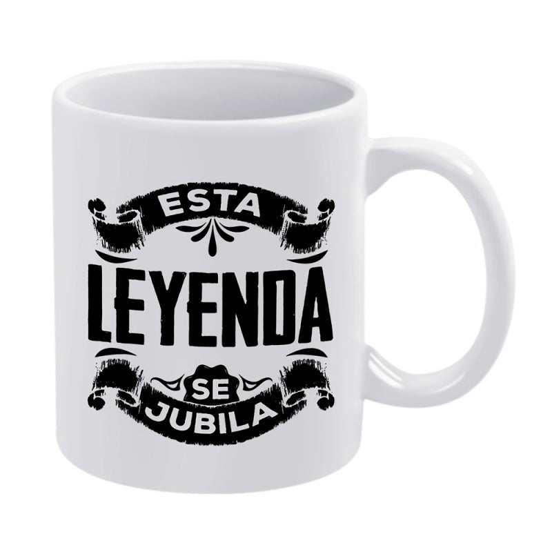 Tailorly White Ceramic 11 oz Mug - Classic Vintage Banner Design With Bold Black Lettering On