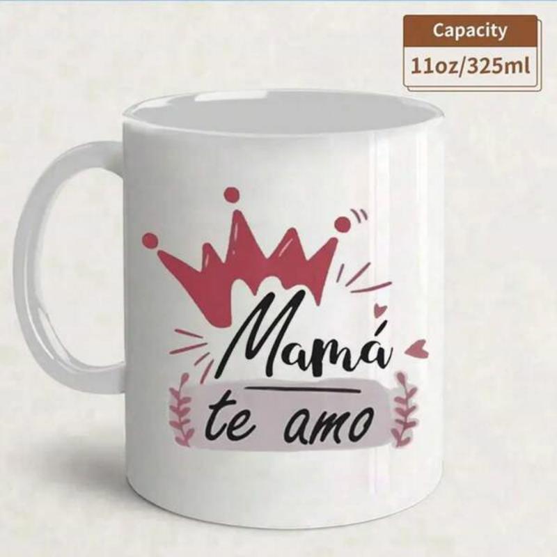 Tailorly White Ceramic 11 oz Mug - Elegant Pink Royal Symbol With Small Hearts And Delicate Botanical Leaves Crown