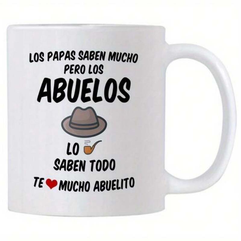Tailorly White Ceramic 11 oz Mug - Vintage Brown Fedora Style With Traditional Smoking Pipe Small Heart Hat