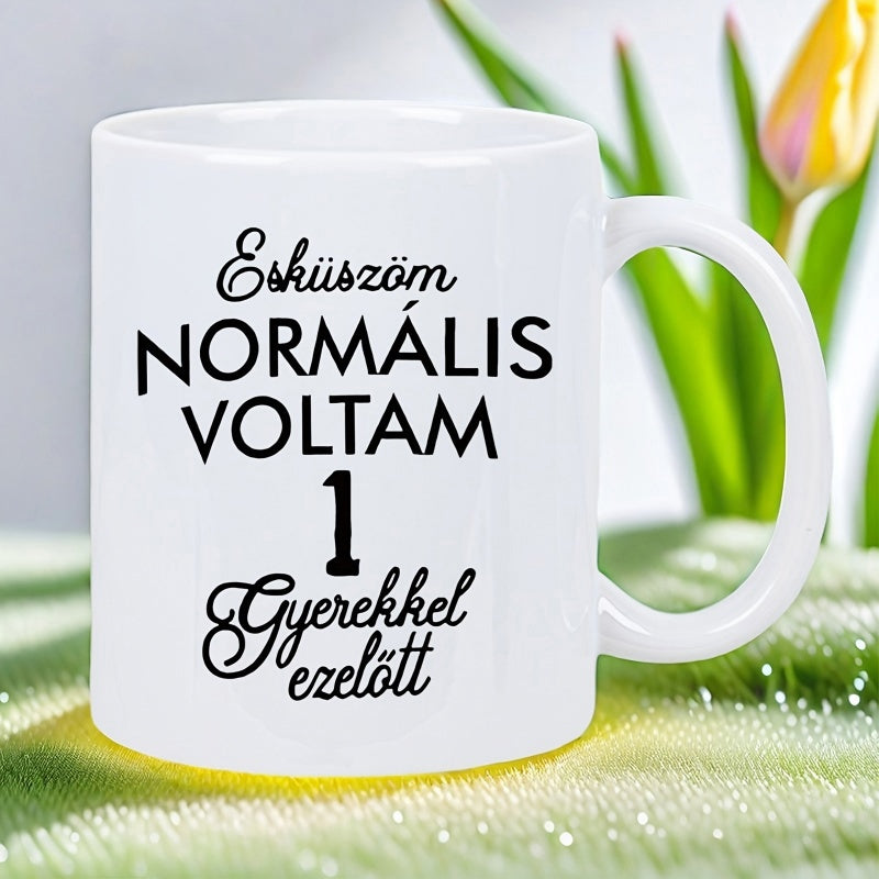 Tailorly White Ceramic 11 oz Mug - Minimalist Featuring Elegant Black Decorative Script Parenting Mug
