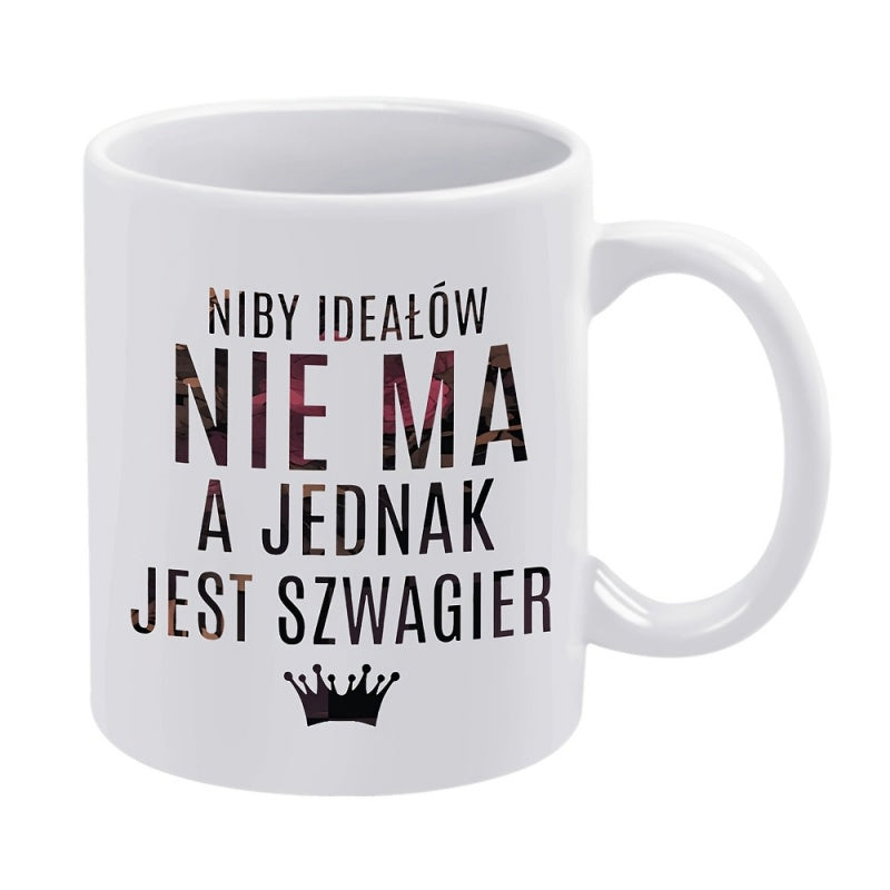 Tailorly White Ceramic 11 oz Mug - Minimalist Black Royal Crown Symbol Centered On A White Surface Crown
