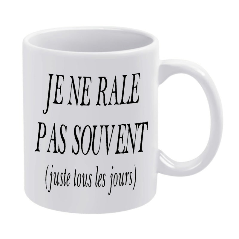 Tailorly White Ceramic 11 oz Mug - Minimalist Smooth Featuring Sharp Black Typography Style Mug
