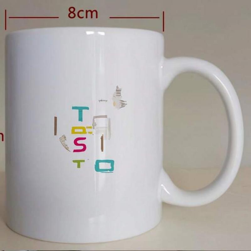 Tailorly White Ceramic 11 oz Mug - I Tosi To Featuring Colorful Abstract Block Letters And Cute Cat Mug