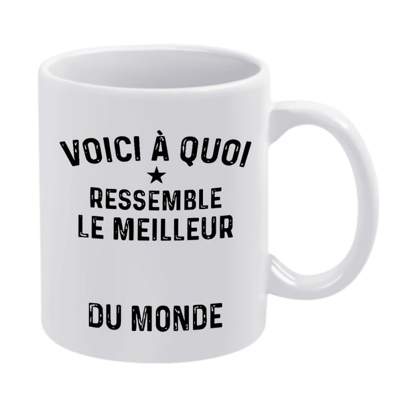 Tailorly White Ceramic 11 oz Mug - Clean Polished Ceramic Texture With Minimalist Black Printed Typography Mug