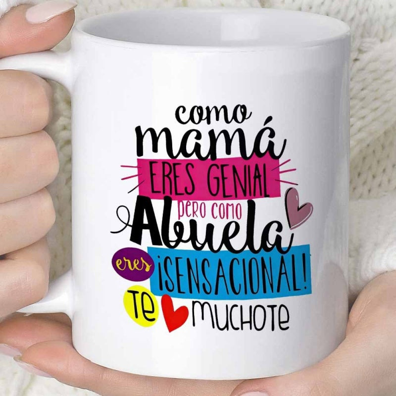 Tailorly White Ceramic 11 oz Mug - Artistic Handwritten Script With Colorful Geometric Shapes And Small Hearts Mug