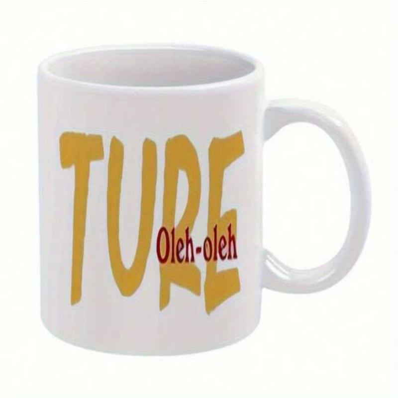 Tailorly White Ceramic 11 oz Mug - Ture Vibrant Yellow Artistic Hand Drawn Style Lettering On Smooth Ceramic Mug