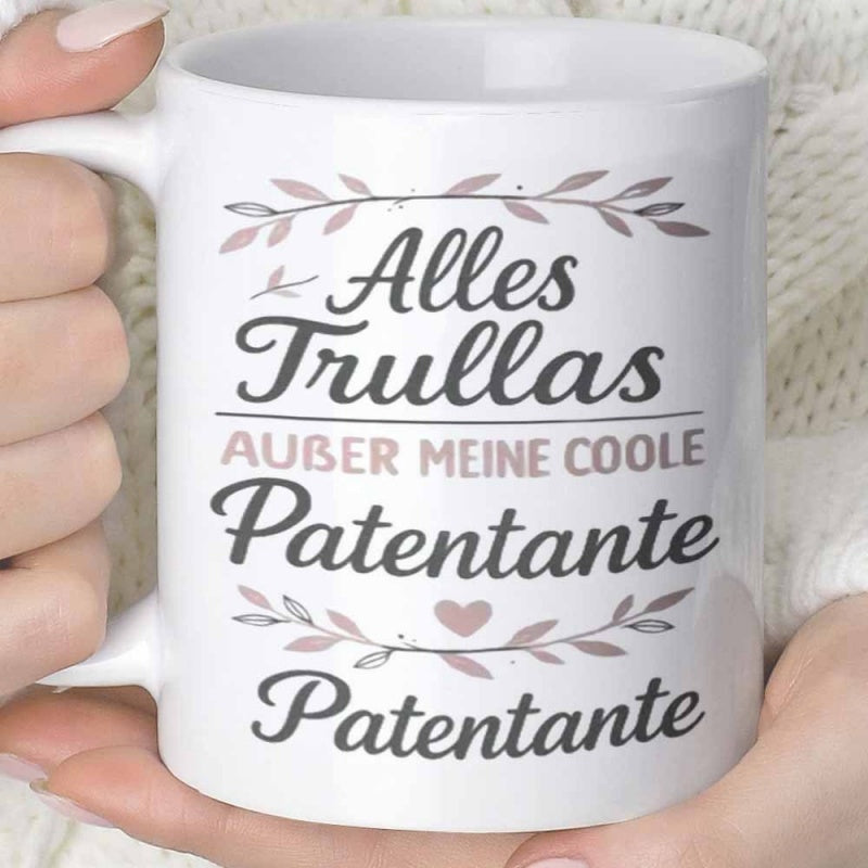 Tailorly White Ceramic 11 oz Mug - Elegant Delicate Vines With Small Leaves And A Tiny Heart Mug