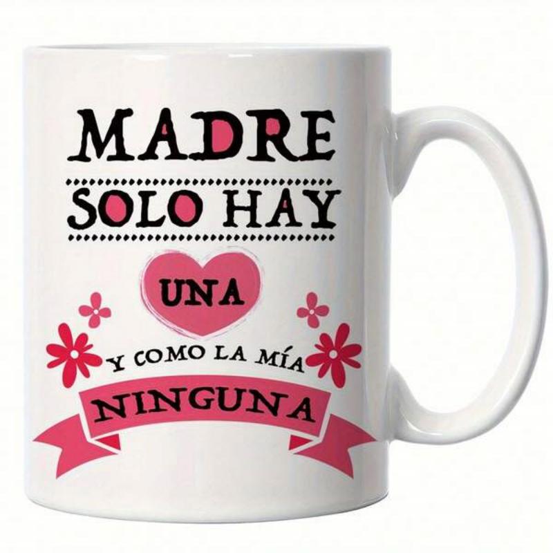Tailorly White Ceramic 11 oz Mug - Vibrant Pink Decorative Flowers With Delicate Ribbon Accents Surrounding Central Heart