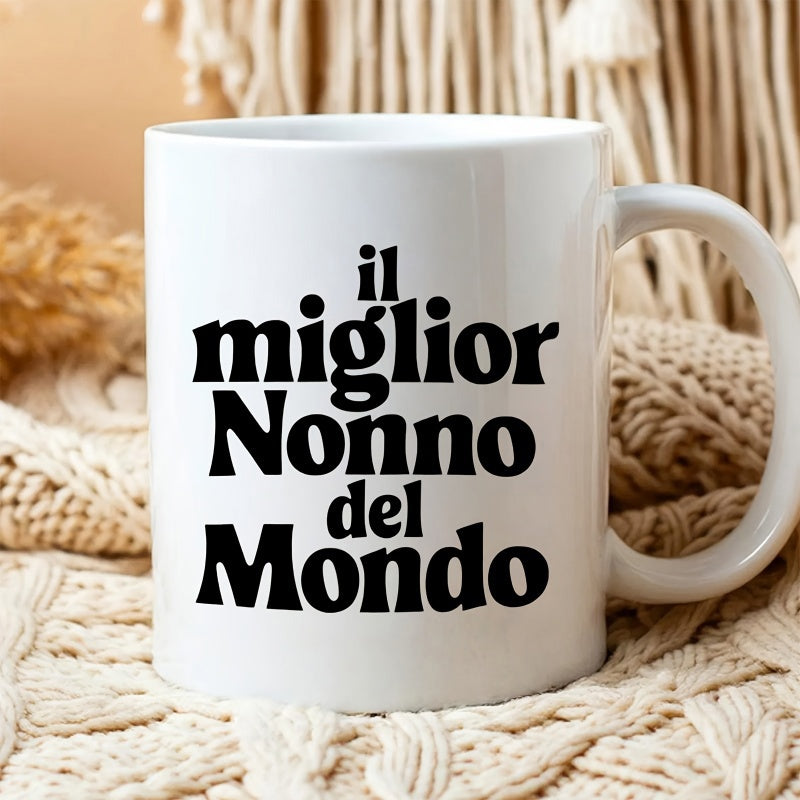 Tailorly White Ceramic 11 oz Mug - Clean Ceramic Surface Featuring Bold Vintage Typography Design On Elegant
