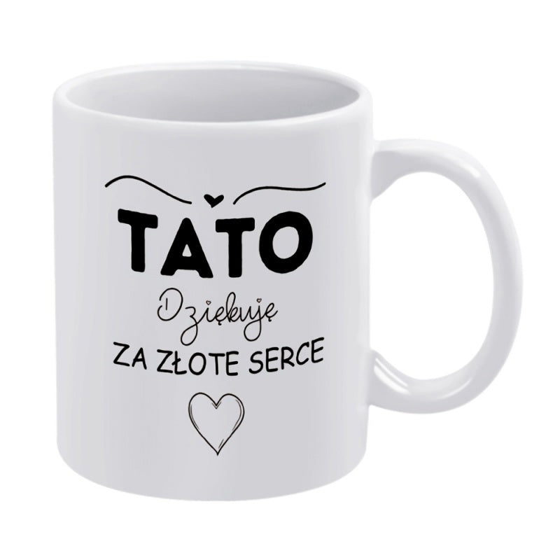 Tailorly White Ceramic 11 oz Mug - Minimalist Black Typography Featuring Decorative Heart Symbols On White Surface Mug