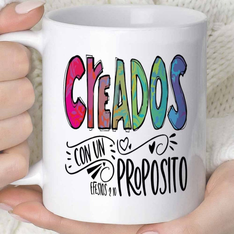 Tailorly White Ceramic 11 oz Mug - Vibrant Artistic Colorful Typography Featuring Decorative Hearts And Elegant Swirls Script
