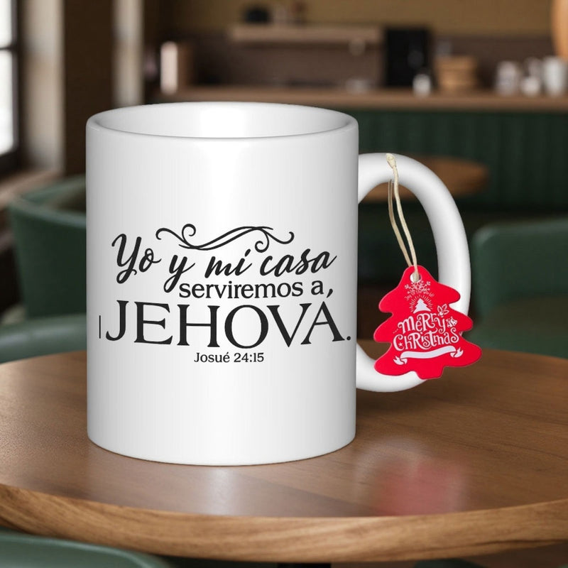 Tailorly White Ceramic 11 oz Mug - Clean White Ceramic Vessel With Decorative Script And Swirl Ornament Mug