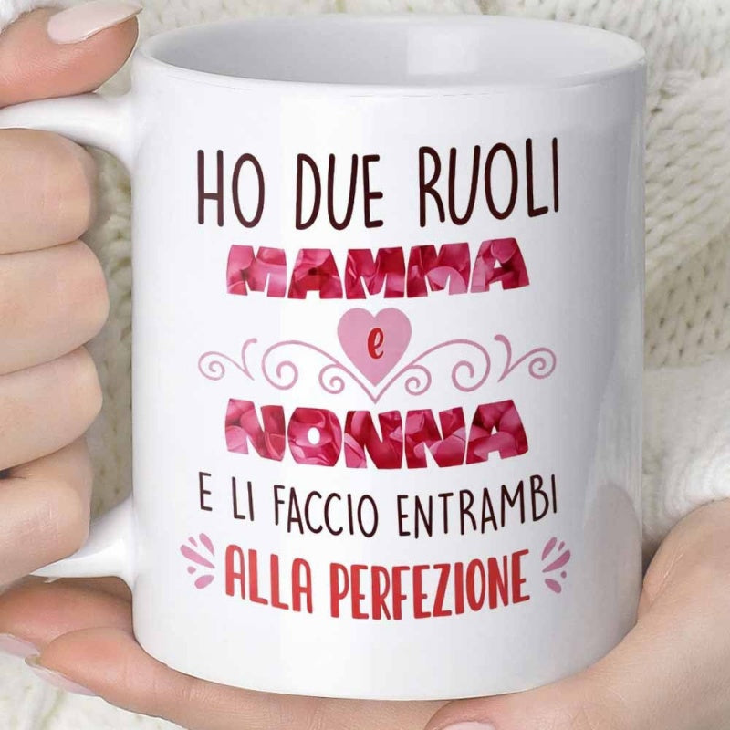 Tailorly White Ceramic 11 oz Mug - Elegant Pink Heart With Floral Textured Script And Swirling Accents Heart
