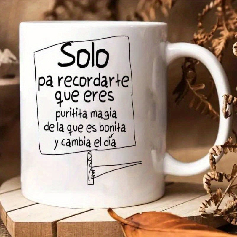 Tailorly White Ceramic 11 oz Mug - Minimalist Hand Drawn Message Sign On A Clean Ceramic Surface Mug