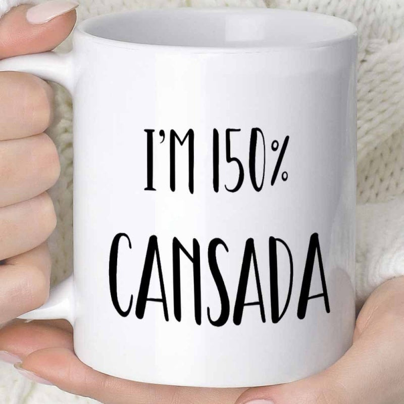 Tailorly White Ceramic 11 oz Mug - Im 150 Minimalist White Ceramic Vessel With Handwritten Style Typography Message Mug