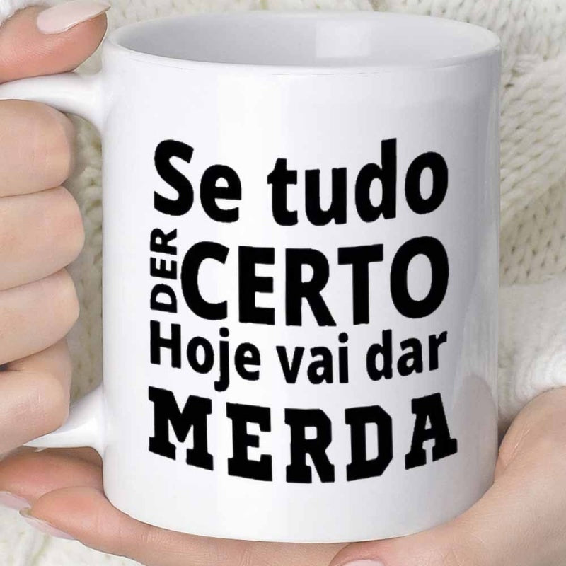 Tailorly White Ceramic 11 oz Mug - Clean Minimalist Featuring Bold Black Block Lettering Mug